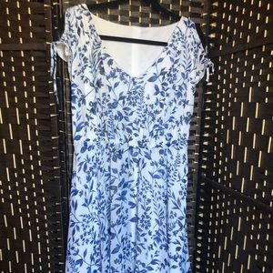 Delicate blue and white dress